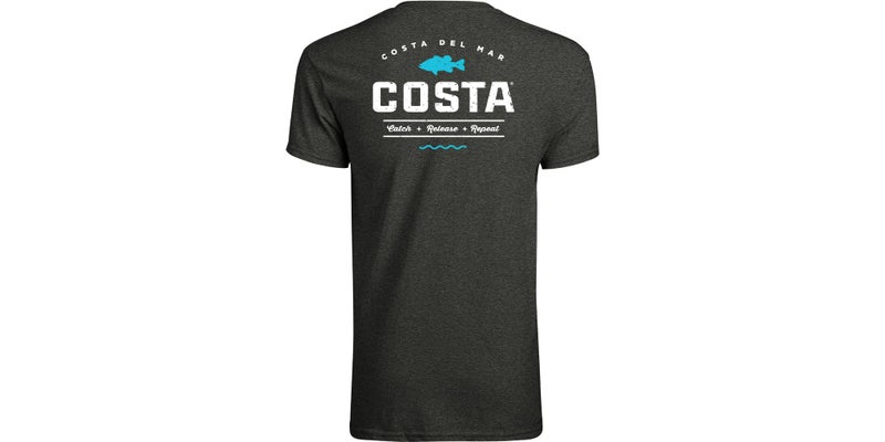 Costa Del Mar Topwater Short Sleeve T Shirt, Dark Heather, Medium - Image 1